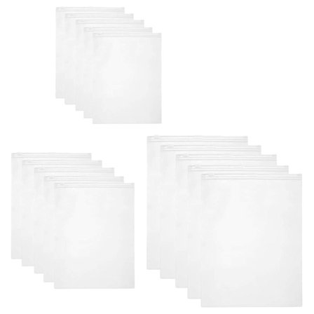 Genlukkelige lynlåsposer, pladsbesparende til opbevaring af tøj, frostede plastikposer med lynlås og udluftningshuller, tykt og funktionelt design, 15