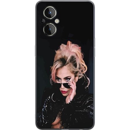Kompatibelt Mobildeksel til OnePlus Nord N20 5G Lady Gaga portrett med solbriller og dramatisk sminke i mørk glamorøs stil