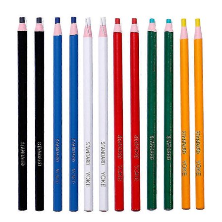 12 stk. Avtrekksmarkør Fettstift Farget Fargeblyant Penn Papirrull Voksblyant