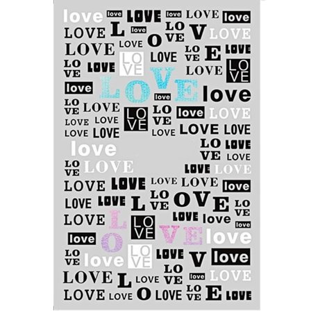 Svarta bokstäver mönster dekoration dekaler ultra tunna självhäftande nagelkonst klistermärken XF3104