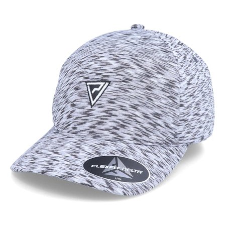 Padelville - Grey flexfit Czapka Z Daszkiem - B/W Insignia Delta Melange Silver Flexfit @ Hatstore
