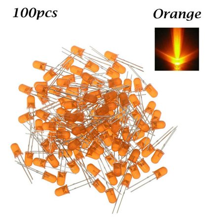 100 kpl 5 mm led-lamppuhelmiä valikoimasarja 5 mm LED-valooranssi