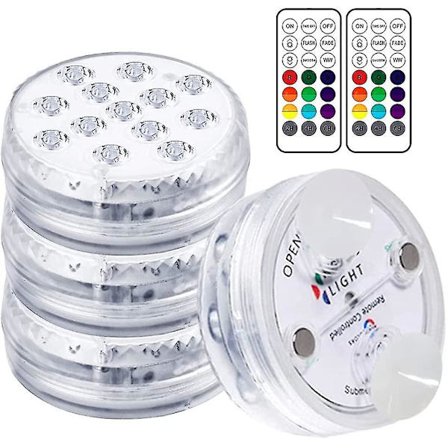 Vedenalainen valo, Led vedenalaiset valot Uima-altaan valaistus Magneettinen vedenpitävä valo Kaukosäätimellä, Ip68, 13 Ledin värinvaihto Led 