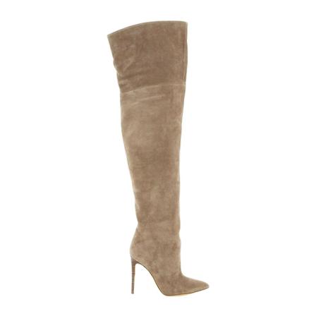Paris Texas, suede leather over-the-knee boots Beżowy, Kobieta, Rozmiar: 39 EU