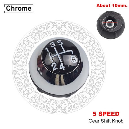 5-växlad 6-växlad Manuell MT Kromad Bil Växelspaksknopp För Fiat 500 2012 2013 2014 2015 2016 2017 2018 55344048-5 Växlad C-Sliver