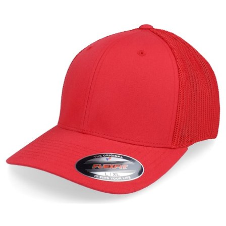 Flexfit - Rot trucker Cap - Mesh Red Trucker Flexfit @ Hatstore