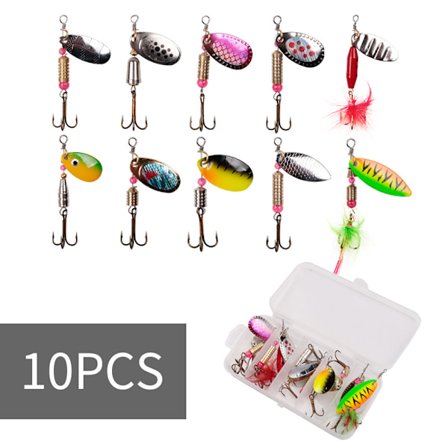 Road Runner Snurrande Paljetter Set, Metallvev Paljetter, 3-7g Beten