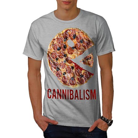Canibal Pizza Food Men Gråskjorta