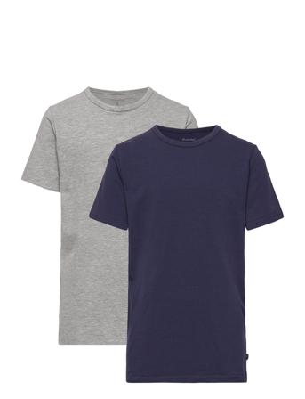 Basic 32 -T-Shirt Ss T-shirts Short-sleeved Grå Minymo