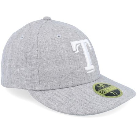 New Era - MLB Grå fitted Keps - Texas Rangers Greyhound Low Profile 59FIFTY Heather Grey Fitted @ Hatstore