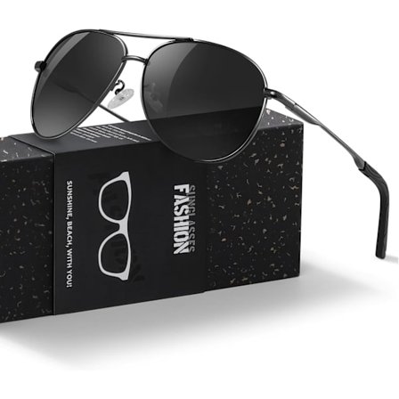 Pilot Solglasögon Män Polariserade Solglasögon Unisex UV400 Skydd Svarta Solglasögon Körning, Fiske, Löpning Klassiska Ultralätta Glasögon