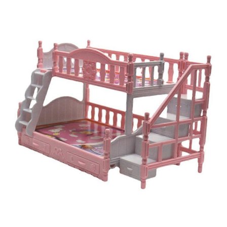 Nuken talon miniatyyrikalusteet Kerrossänky Leikkiin Irrotettava Lelu Rooliin Leikkiin Tikkailla DIY-tarvikkeet[YJD]