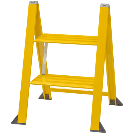 W.steps Vikingstep Colour Stegpall 2 steg Gul, Stegar & ställningar