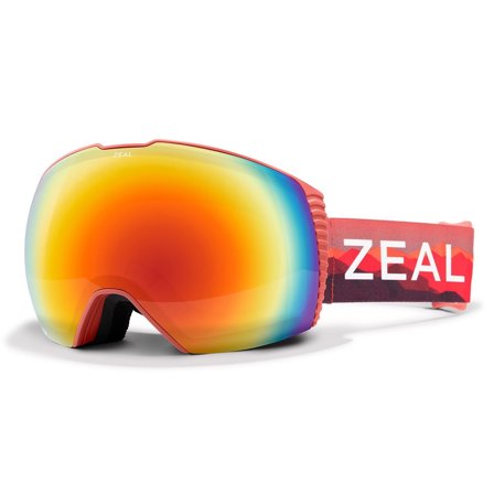 Zeal Optics Cloudfall - Polar Phoenix w/SkyBlue Mirror Skyridge i Rød