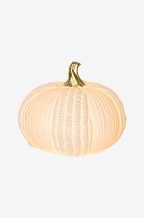 Star Trading - Dekoration Pumpa 14cm - Vit - Prydnadssaker - Från Homeroom