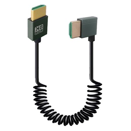 Højtydende HDMI-kompatibelt han til han spiral kabel 8K@60Hz strækbart til kamera