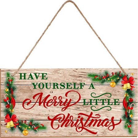 Juletegn i tre for vegg, rustikt bondehusskilt i tre