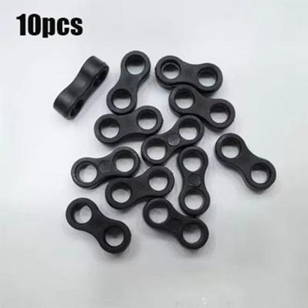 10 stk. Tovsorteringsspænde 8-formet rebklemme Dobbelthulsspænde