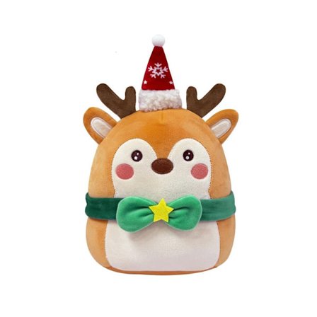 Jule Rensdyr Plys Pude Snemand Plys - Samlerobjekt Blød og Kælen Rensdyr Plyslegetøj, Gave til Piger og Drenge