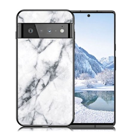 Fantasy Marmor Google Pixel 6 Pro skal - Vit Marmor