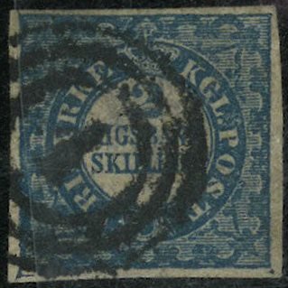 Danmark 1852 - AFA 2b - Stemplet