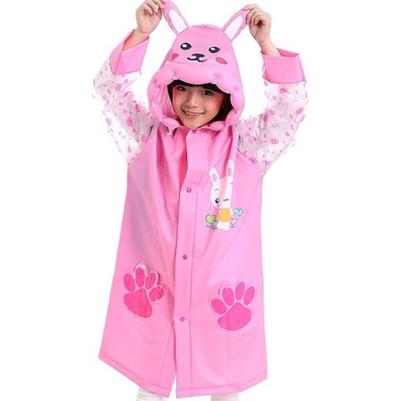 Vanntett poncho for barn, gutter og jenter, regnjakke for barn i en veske, regnbeskyttelse med plass til ryggsekk