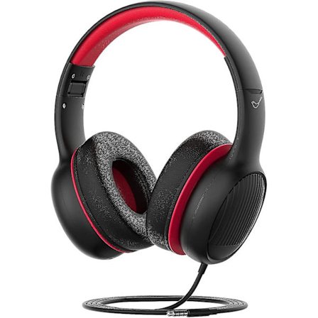 Lasten kuulokkeet, johdollinen kuulokemikrofoni 85 dB:n äänenvoimakkuusrajoituksella, säädettävät kuulokkeet kouluretkille