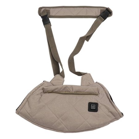 Oppvarmet håndmuffe 3 nivåmoduser Myk fluffy vanntett elektrisk varmehåndvarmerpose med belte Vinter Khaki