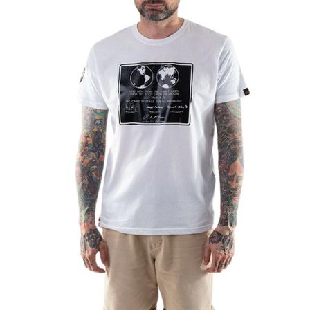 Alpha Industries, Koszulka męska Lunar Plaque T 128513 09 Biały, Mężczyzna, Rozmiar: S