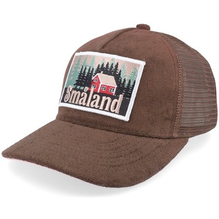 Wild Spirit - Marron trucker Casquette - Swedish Småland Landscape Terry Brown A-Frame Trucker @ Hatstore