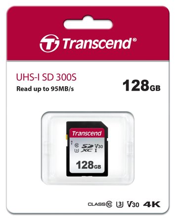 Transcend 300S - flashminnekort - 128 GB - SDXC UHS-I