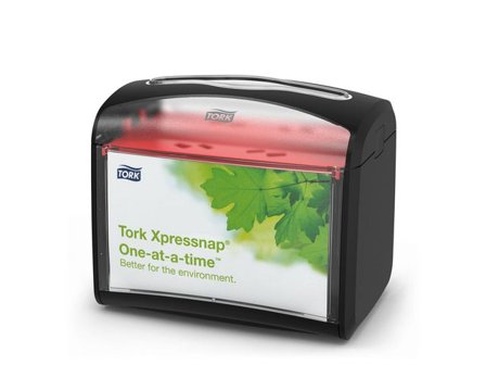 TORK Dispenser Xpressnap plast svart 155 x 201 x 150 mm - Lyreco - Kök och servering - Servetter och dukar - Servettdispenser
