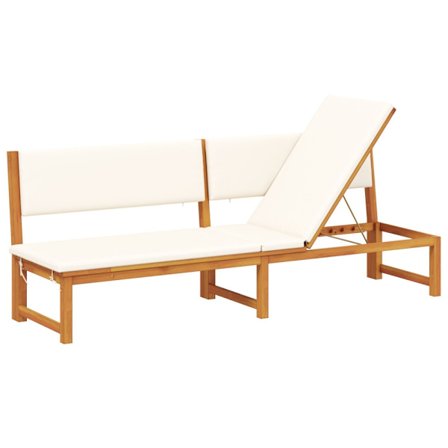 Solstol Reclining Brun 200 x 57 x 75cm Massivt akaciaträ