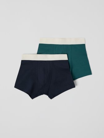 Polarn O. Pyret - 2-pack boxer shorts - 110 - 116 - Childrenswear - blue