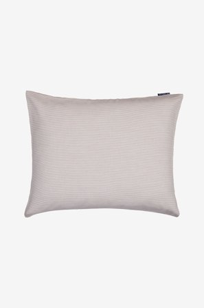 Lexington - Stribet Lyocell Flannel-pudebetræk - Beige - Hovedpuder - 50X60 - Fra Homeroom