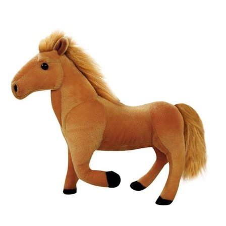 Simuleret Heste Dukke Plys Legetøj Hvid Hest Brun Hest Julegave Sofa Møbeldekoration
