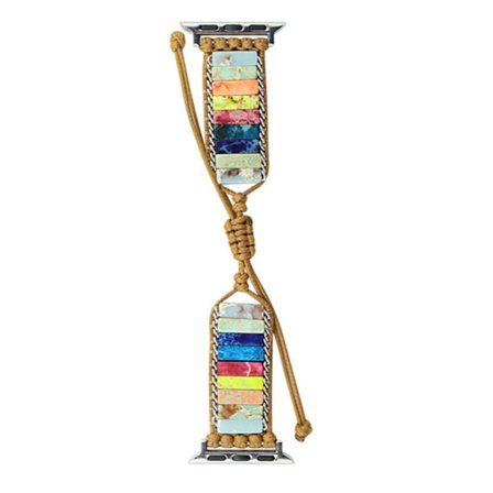 Apple Watch Series 8 (41 mm) armband med stendekor - Färgstark / Brun