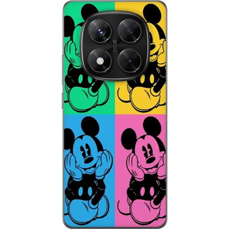 Kompatibelt Mobilskal till Xiaomi Xiaomi Redmi Note 14 Pro Mickey Mouse popkonst affisch färgglad Disney retroserie tecknad ikonisk figur Andy Warhol