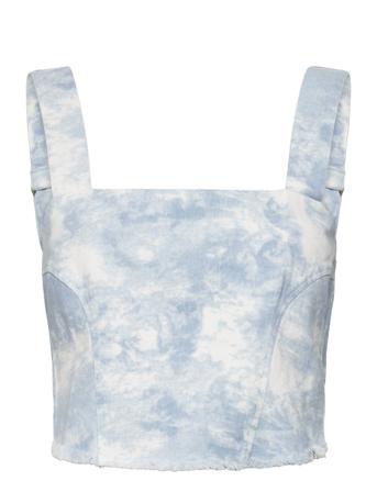 Shayrs Top Crop Tops Sleeveless Crop Tops Blå Résumé*Betinget Tilbud