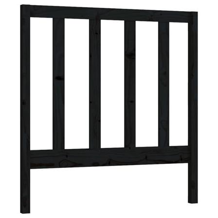 Vidaxl Sänggavel Svart 81x4x100 Cm Massiv Furu Svart