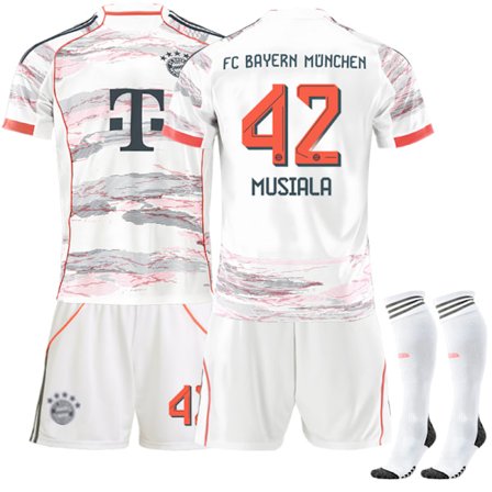 2025-2026 Bayern München Muistoerä Lasten Aikuisten Jalkapallopaita Sukkien Kanssa