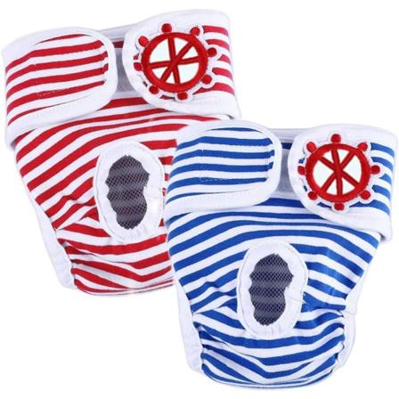 Hundebleer 2 stk Vaskbare beskyttelsesbukser Opvarmede bukser til hunhunde Justerbare hundebukser, xl,
