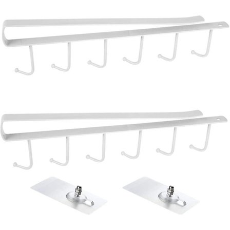 2 stk. Koppbærerinnsats, Skap Oppbevaringskrok, 6 Kopper Koppbærer, Under Hylle Krok