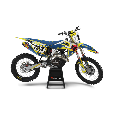 Kompletny Zestaw Naklejek GP + Naklejki Na Tablicę Pod Numer Startowy - Husqvarna FX 450 2020-2025