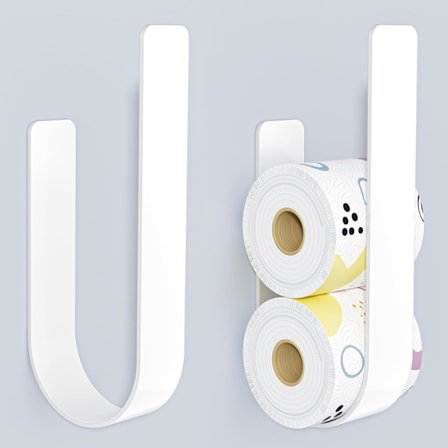 3 rullan WC-paperiteline – Itsekiinnittyvä metallipidike matkailuautoon ja kylpyhuoneeseen | Käytännöllinen seinäsäilytys