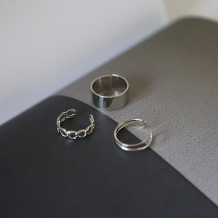 3st Ring Set Dubbellager Ringar Knuckle Ring