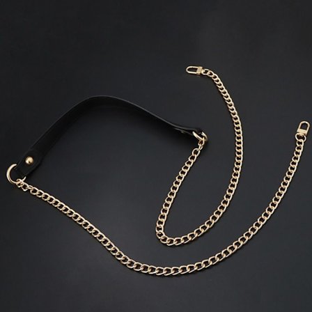 120cm Taske Metalkæder Skuldertaskestropper SORT