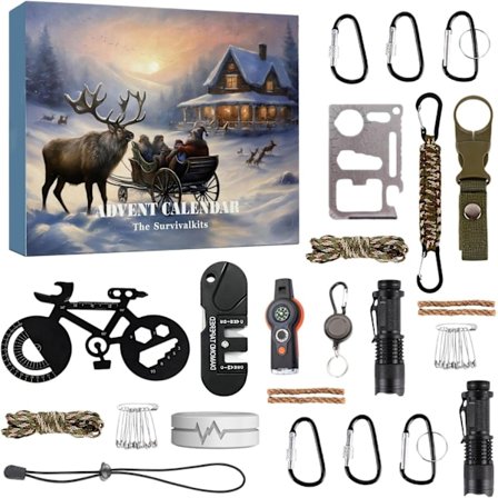 Overlevelsespakke for Julekalender for Menn - Overlevelsesverktøy Julekalender