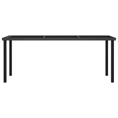 Vidaxl Trädgårdsbord Svart 180x70x73 Cm Konstrotting Svart