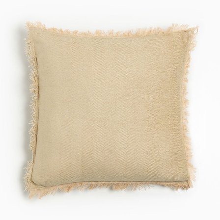 Beige polyesterpyntepude 45x45 cm